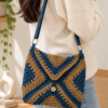 Adjustable Granny Square Sling Crossbody Crochet Bag